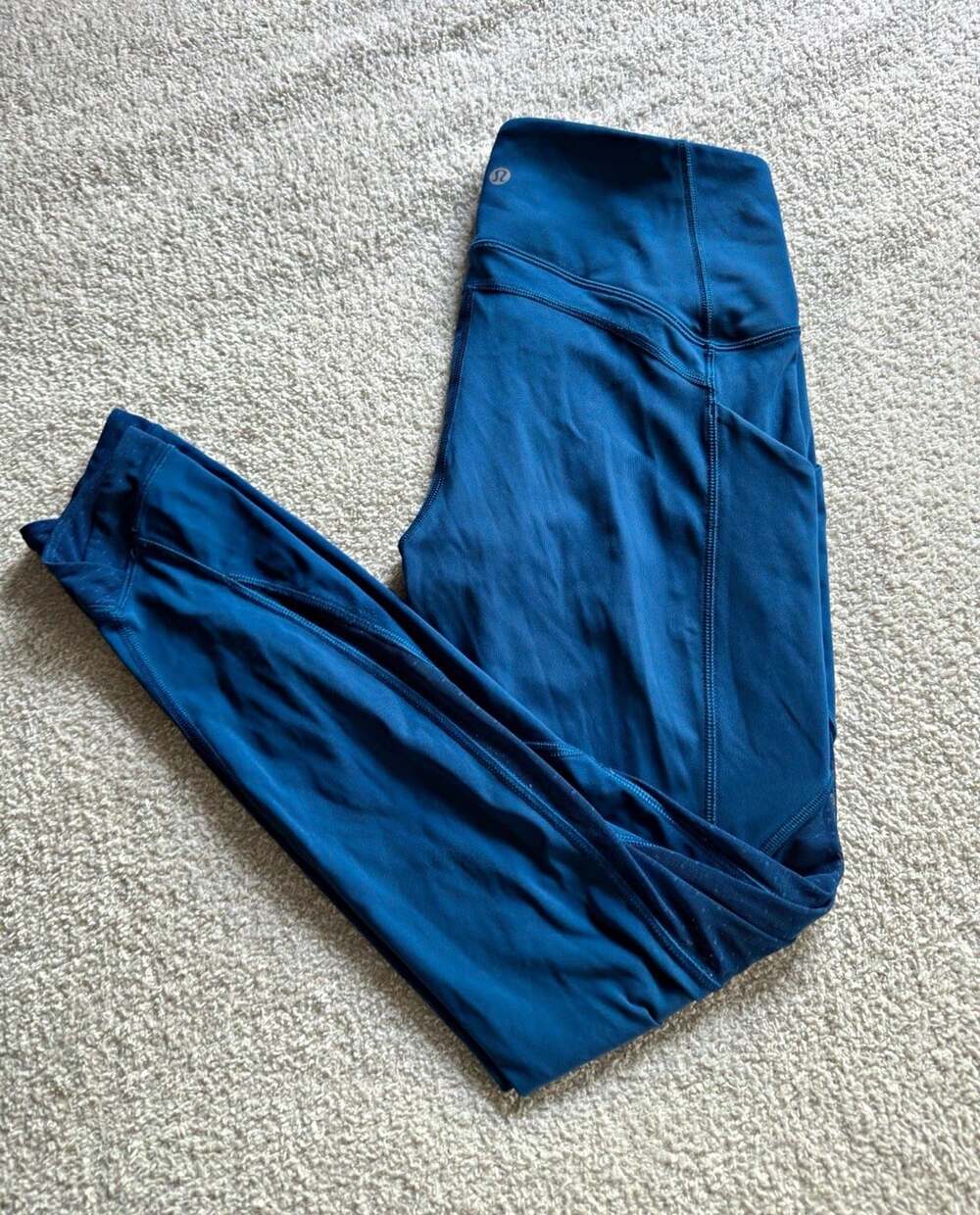 lululemon Double Day Tight 28” Blue Size 6 Luxtreme Mesh Swiss Dot Leggings